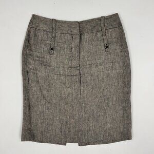 Gérard Darel Linen Skirt | Tailored Straight Fit | Back Slit | Fully Lined